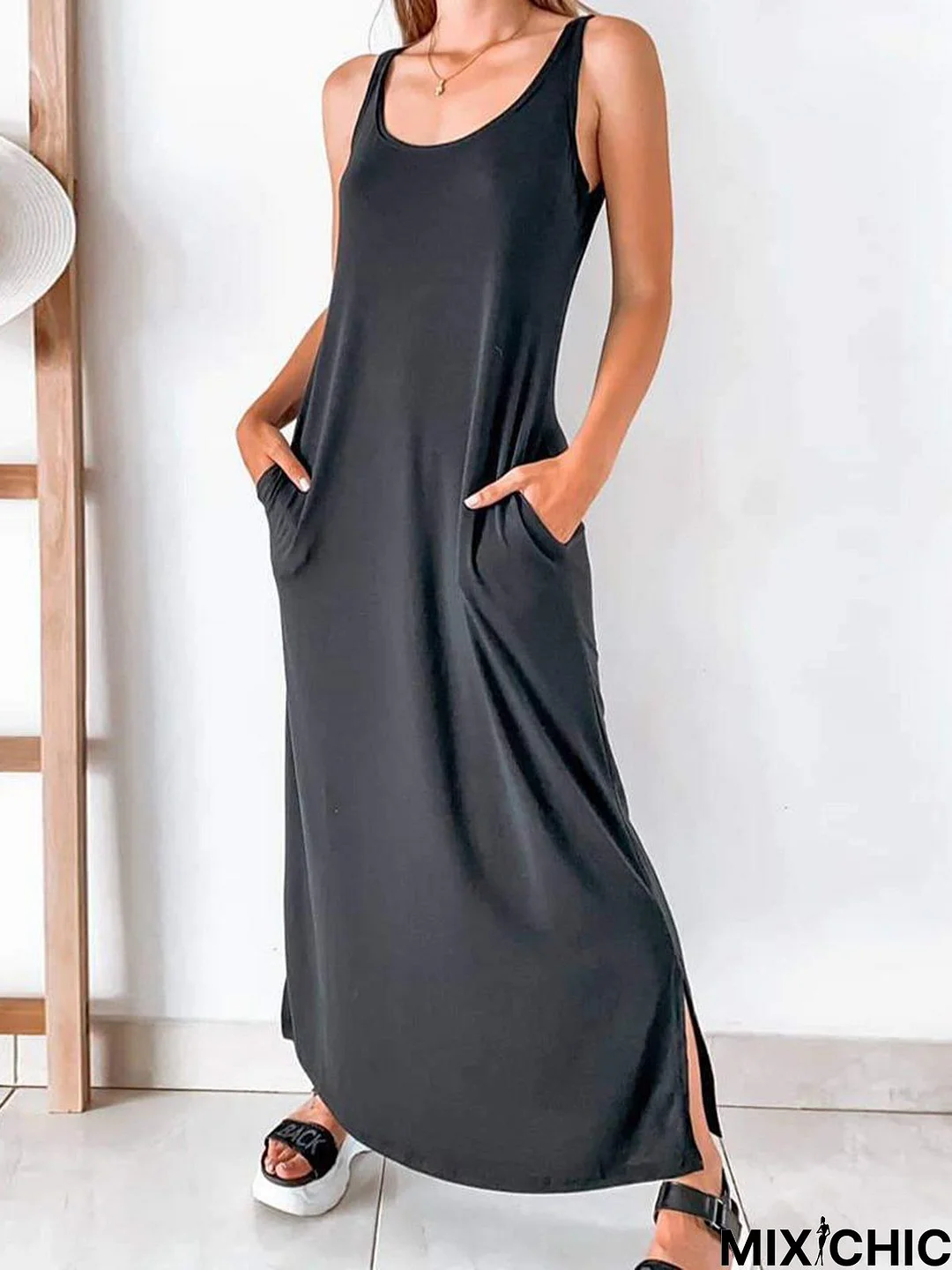Casual Cotton-Blend Knitting Dress