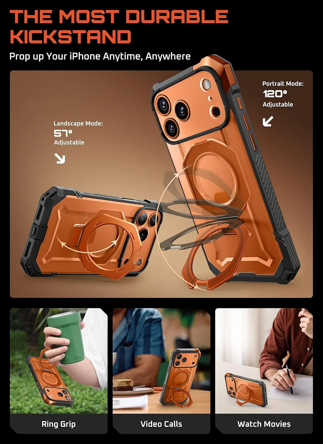 Compatible with iPhone 17 Pro Max Case with Kickstand (Unicorn Beetle Grip), [Camera Control Cover] [MagSafe Compatible] [Military-Grade Drop Protection] Heavy Duty Magnetic Phone Case