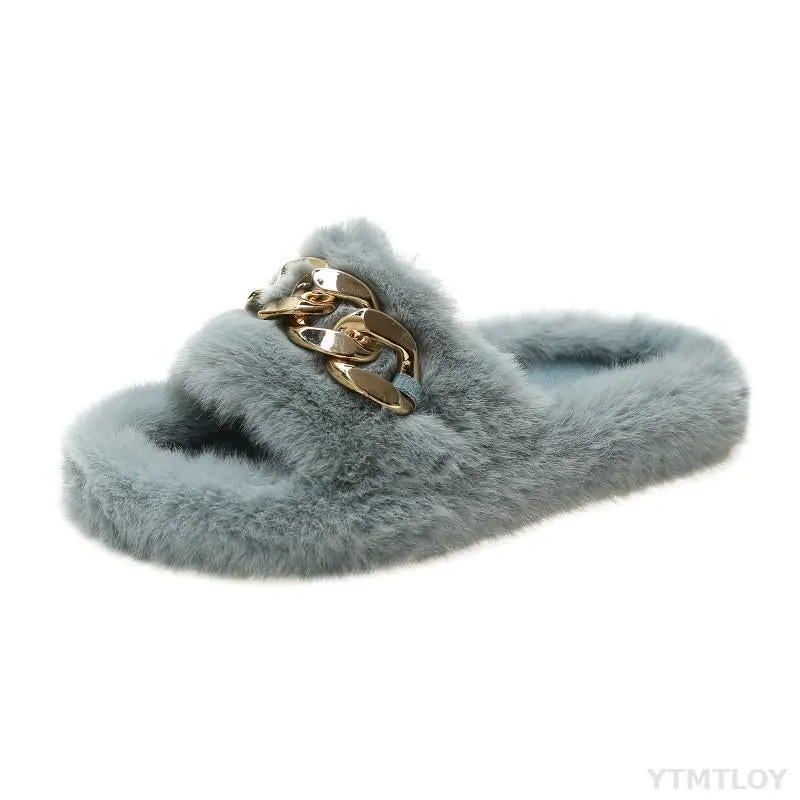 Women's Winter Warm Slippers Cozy Soft Plush Non Slip Flat Comfortable Luxury Indoor Ytmtloy House Shoes Sapatos Mulher