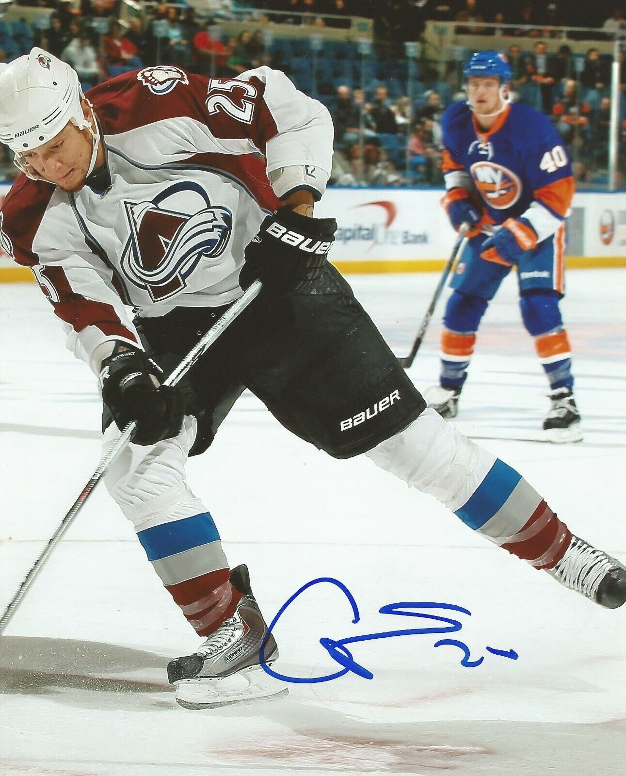 CHRIS STEWART SIGNED COLORADO AVALANCHE 8x10 Photo Poster painting #2 with w/COA