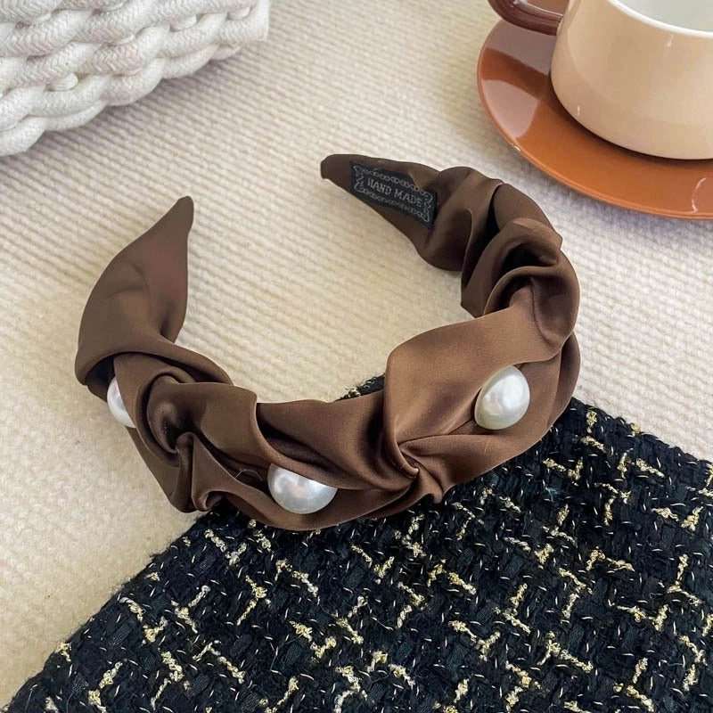 Elegant Retro Solid Color Cloth Hair Band