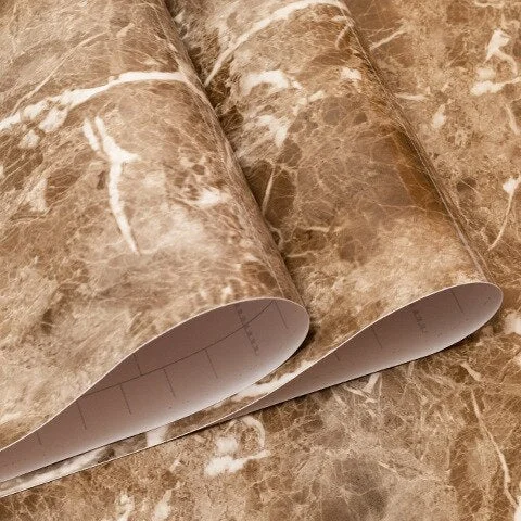 Wall Adhesive Paper Kitchen Wallpaper Waterproof Marble Film Self Adhesive Wallpaper For Modern Wall Self-Adhesive Vinyl Sticker