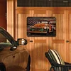 Retro Old Truck With USA Flag - Metal Tin Signs(8*12Inch/12*16Inch) - Garage&Transport
