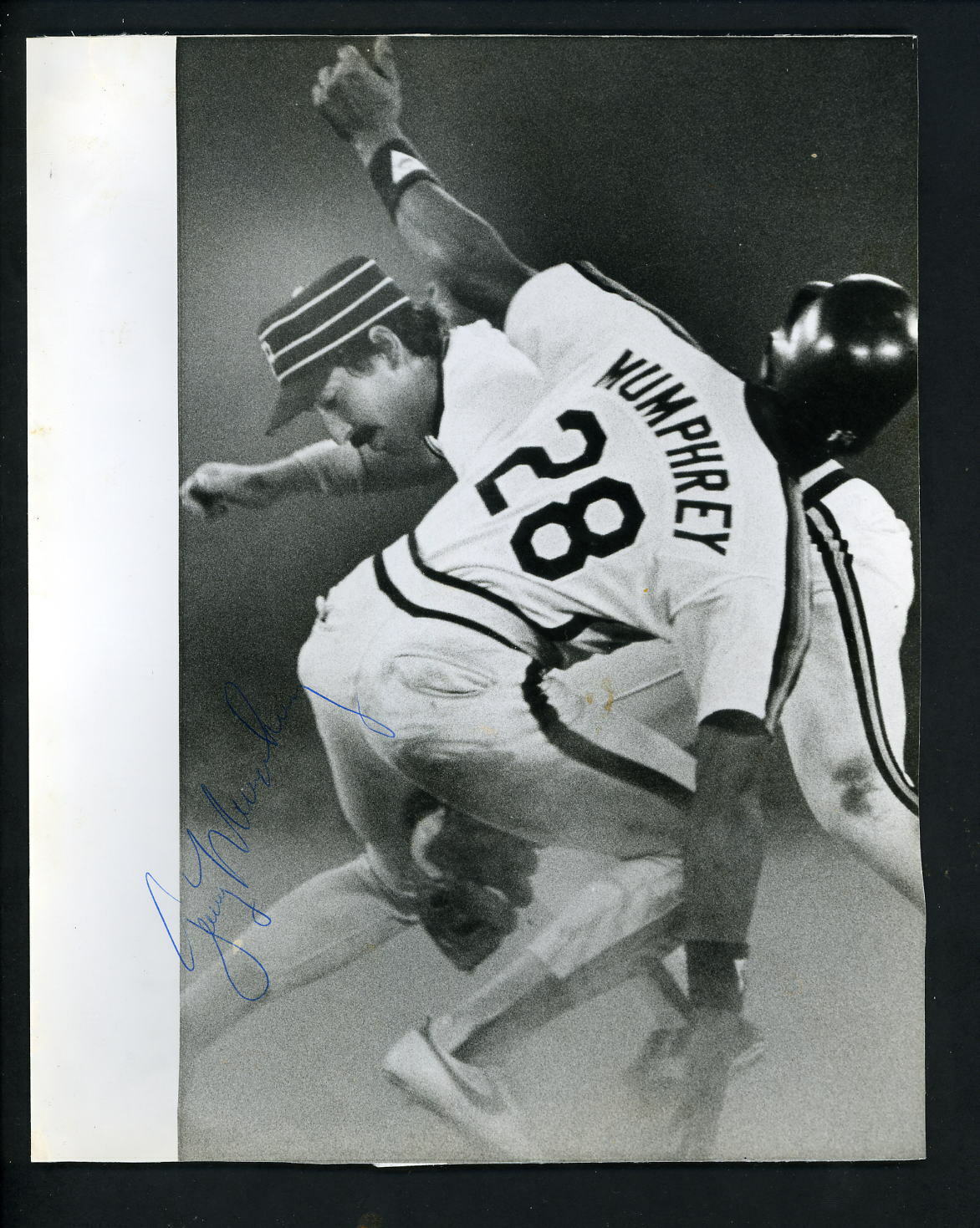 Jerry Mumphrey Signed Autographed Original 7 x 9 Photo Poster painting Houston Astros