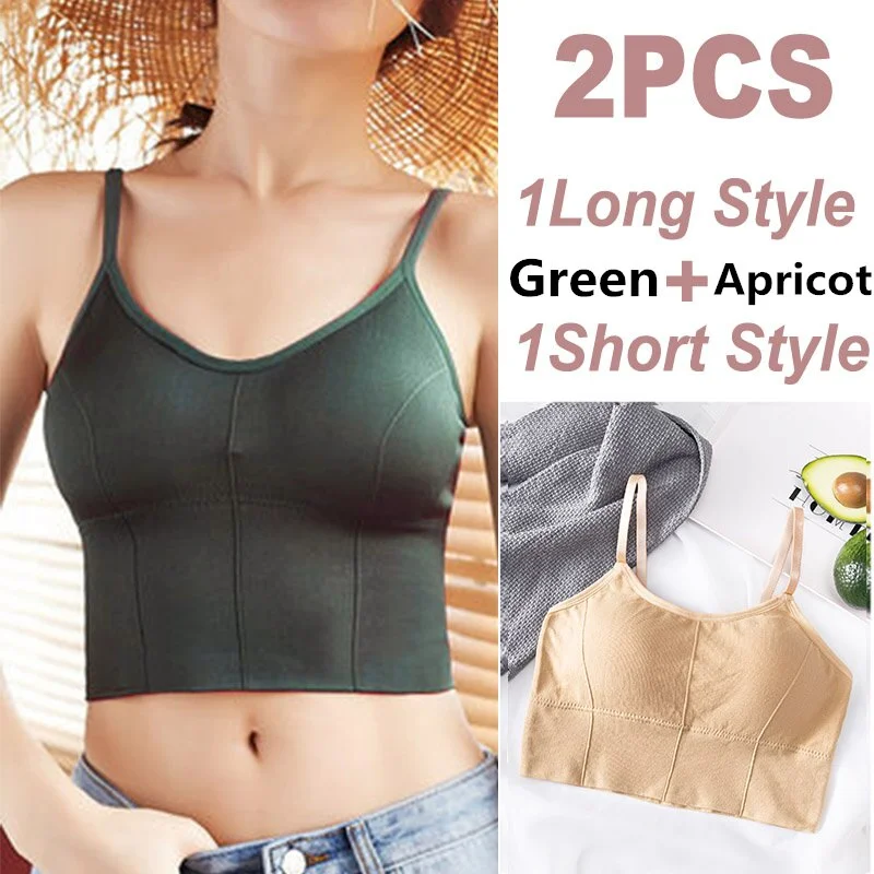 Long Style Women Tank Crop Top Sexy Underwear Female Crop Tops Lingerie Intimates With Padded Camisole Femme Push Up Bralette