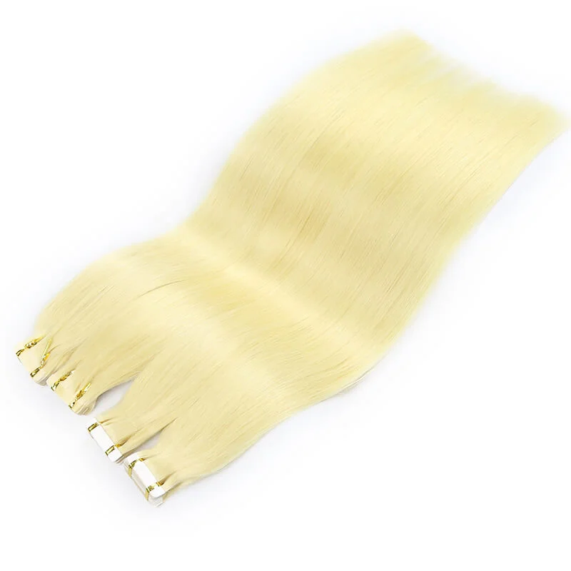 Tape In Hair Extension #613 Platinum Blond 40pcs 100Gram Per Pack 