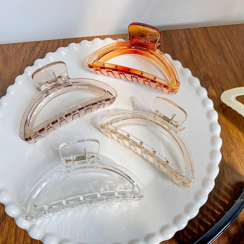 Minimalist Solid Color Arylic Hair Claws