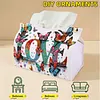 DIY PU Diamond Painting Tissue Box Kit Desktop Tissue Holder with Rhinestone Diamond Desk Decorative Tissue Box for Adults Desktop Storage Organizer (Love)