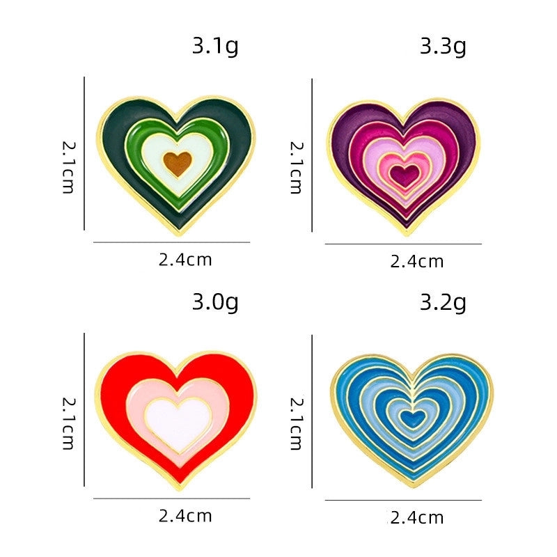 Casual Cute Minimalist Heart Shape Alloy Unisex Brooches