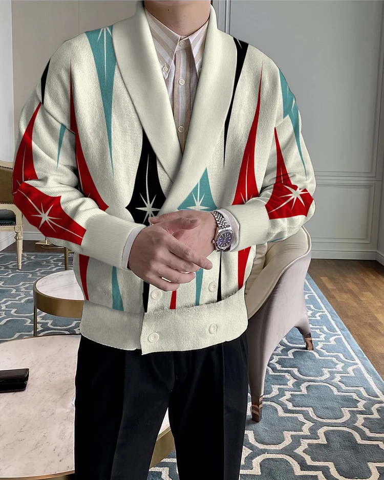 Gentleman Autumn And Winter Double Button Knitted Cardigan ed7c