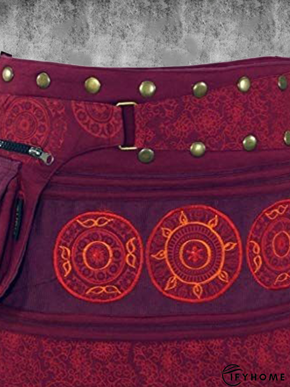 Abstract Floral-Print Skirt | IFYHOME