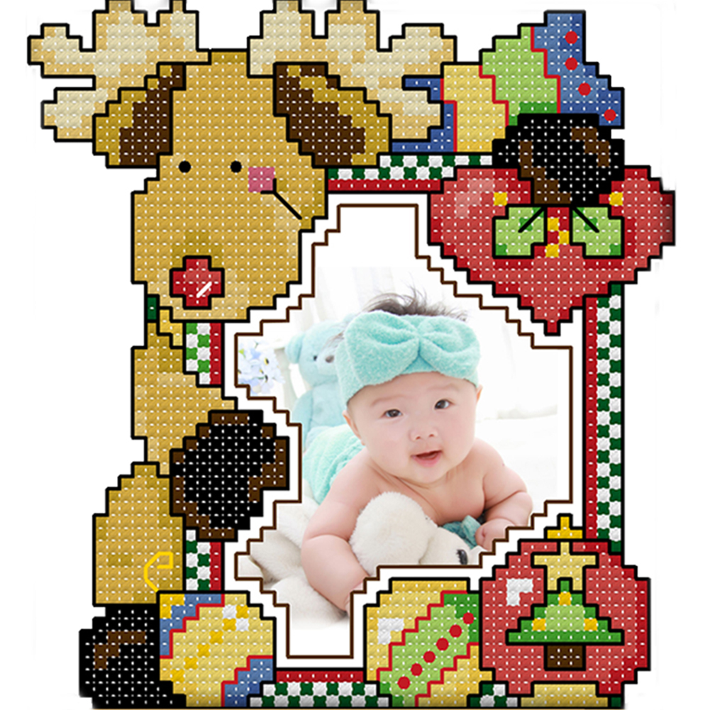 

15*14CM - 14CT Stamped Cross Stitch-Christmas Photo Frame, 501 Original