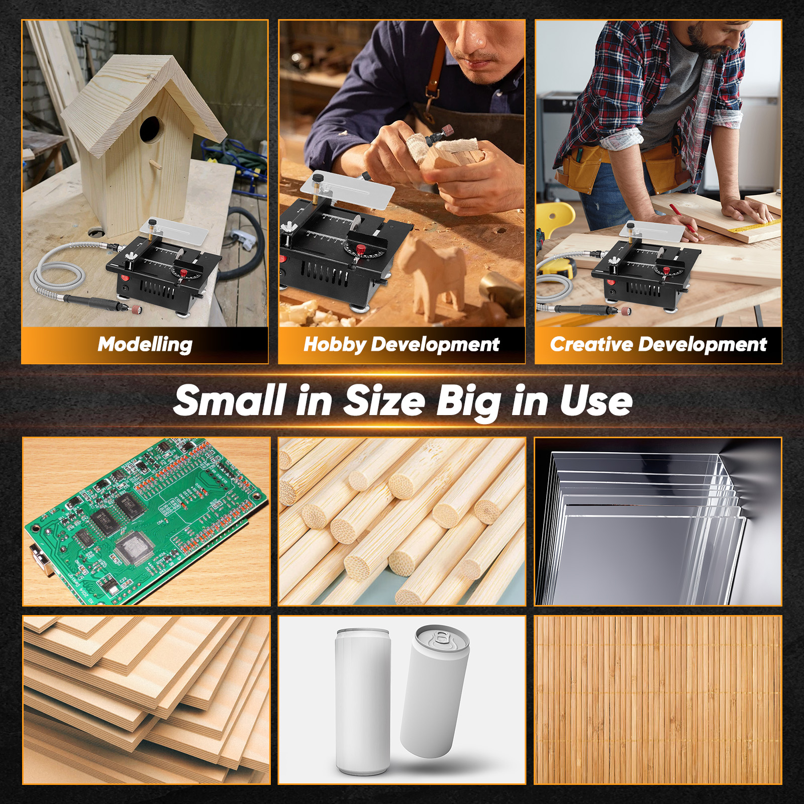 SAKER Mini Multifunctional Table Saw