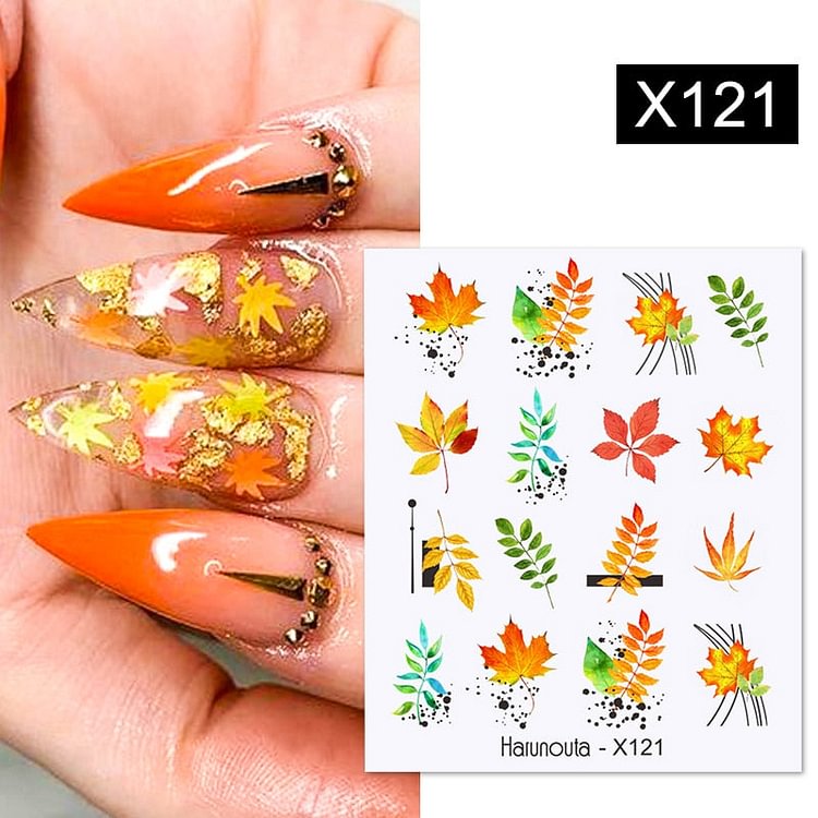 Harunouta Geometry Color Wave Love Heart Pattern Water Decals Stickers Butterfly Dragon Slider For Nails Art Decoration DIY