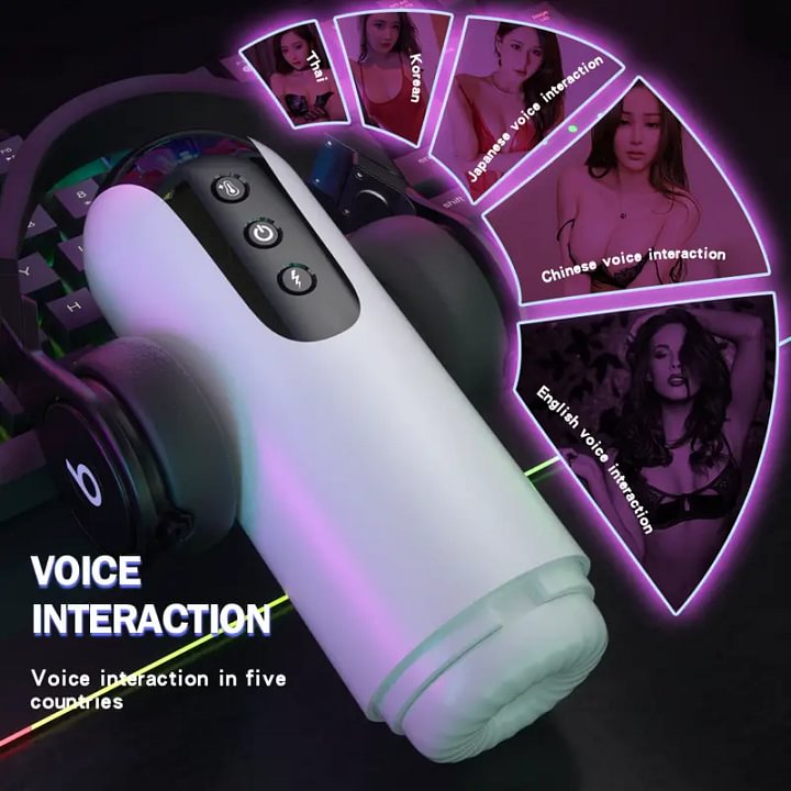 Benjamin - Automatic Sucking Heated 10 Rotating Vibrations & Heating Base  Male Masturbator Cup