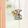 2pcs Cow 2D Flat DIY Diamond Painting Set Diamond Art Pendant Wall Door Decor