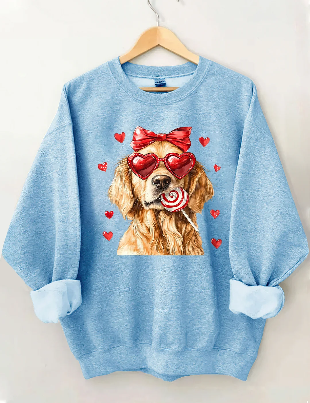 Cute Valentine Golden Retriever Sweatshirt
