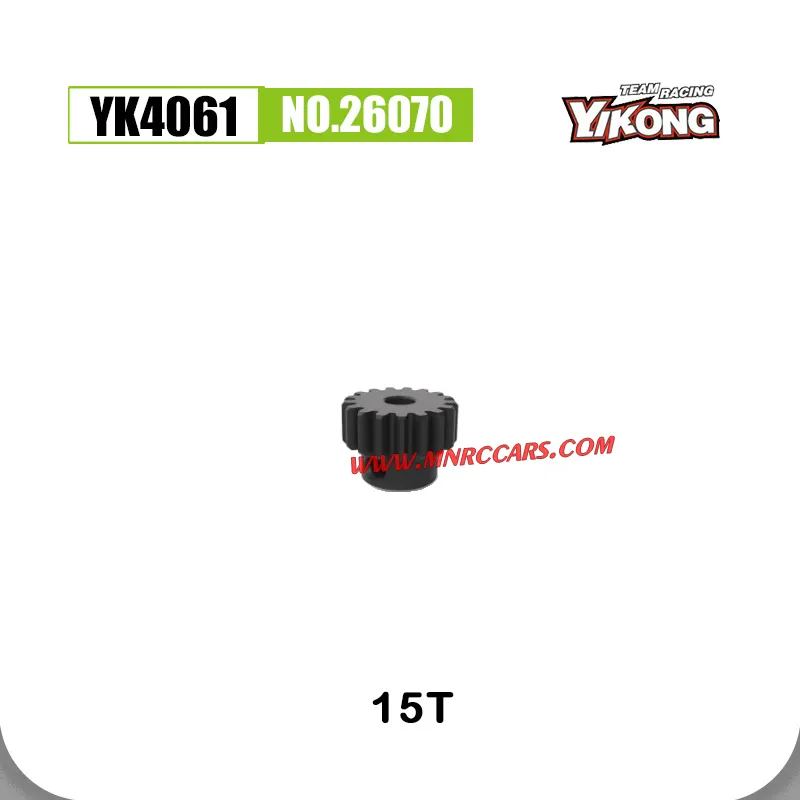 YIKONG YK4061 1/6 RC Car Parts 15T Motor Gear 26070
