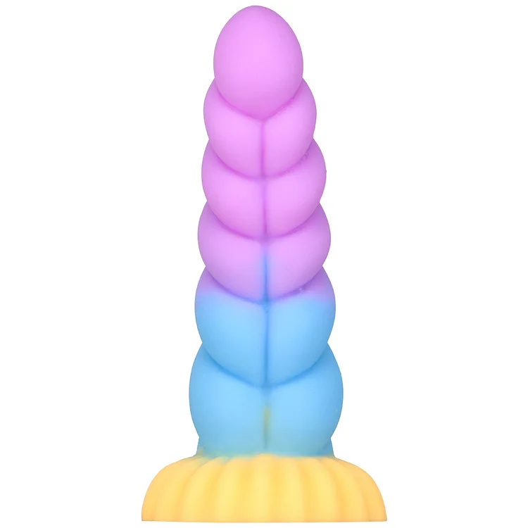Twist hemp rope new anal plug shaped silicone penis soft color mixing female simulation masturbator fun free shipping