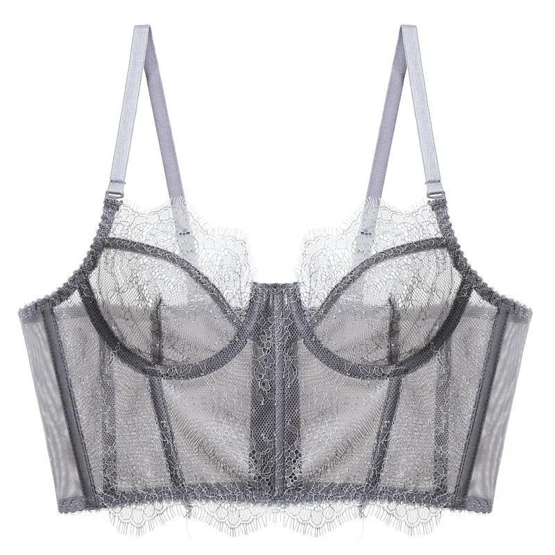 Sexy Transparent Lace Shaper Bra Women 's Underwear Embroidery Bralette Adjustable Strap Ultra-thin Sexy Top Ladies Lingerie