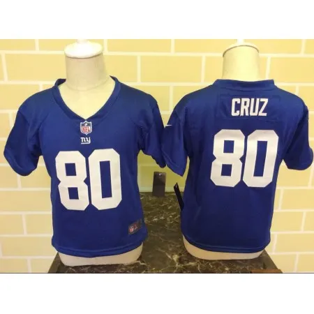 Toddler  New York Giants #80 Victor Cruz Blue Stitched NFL Jersey