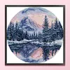 Round Four Seasons-Winter-14CT Stamped Cross Stitch 33*33cm/12.99*12.99in tapestrymarket