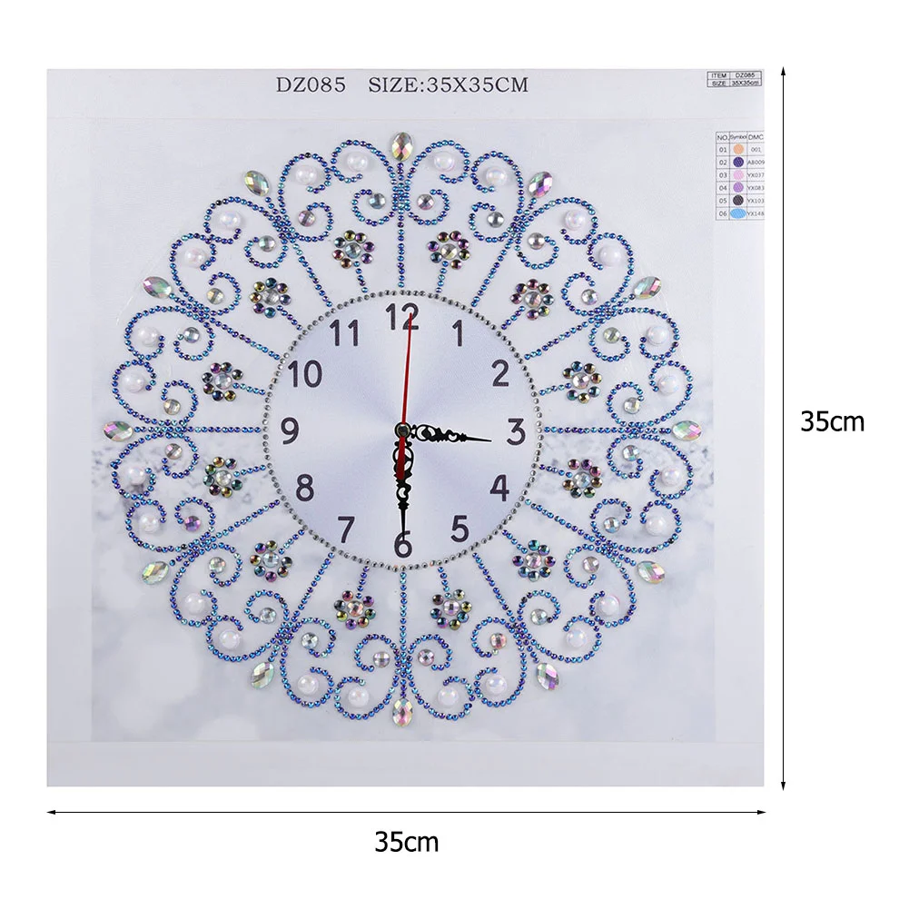 5D DIY Special Shaped Diamond Painting Clock Cross Stitch Mosaic Kit(35*35cm)