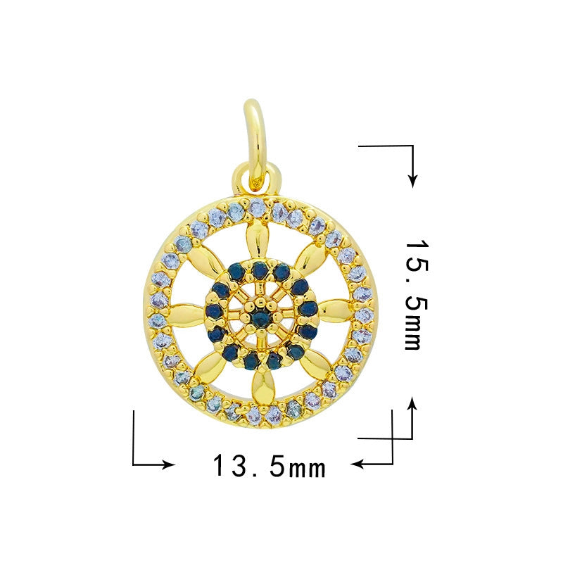 1 Piece 12*16mm Copper Zircon Star Heart Shape Butterfly Pendant Jewelry Accessories