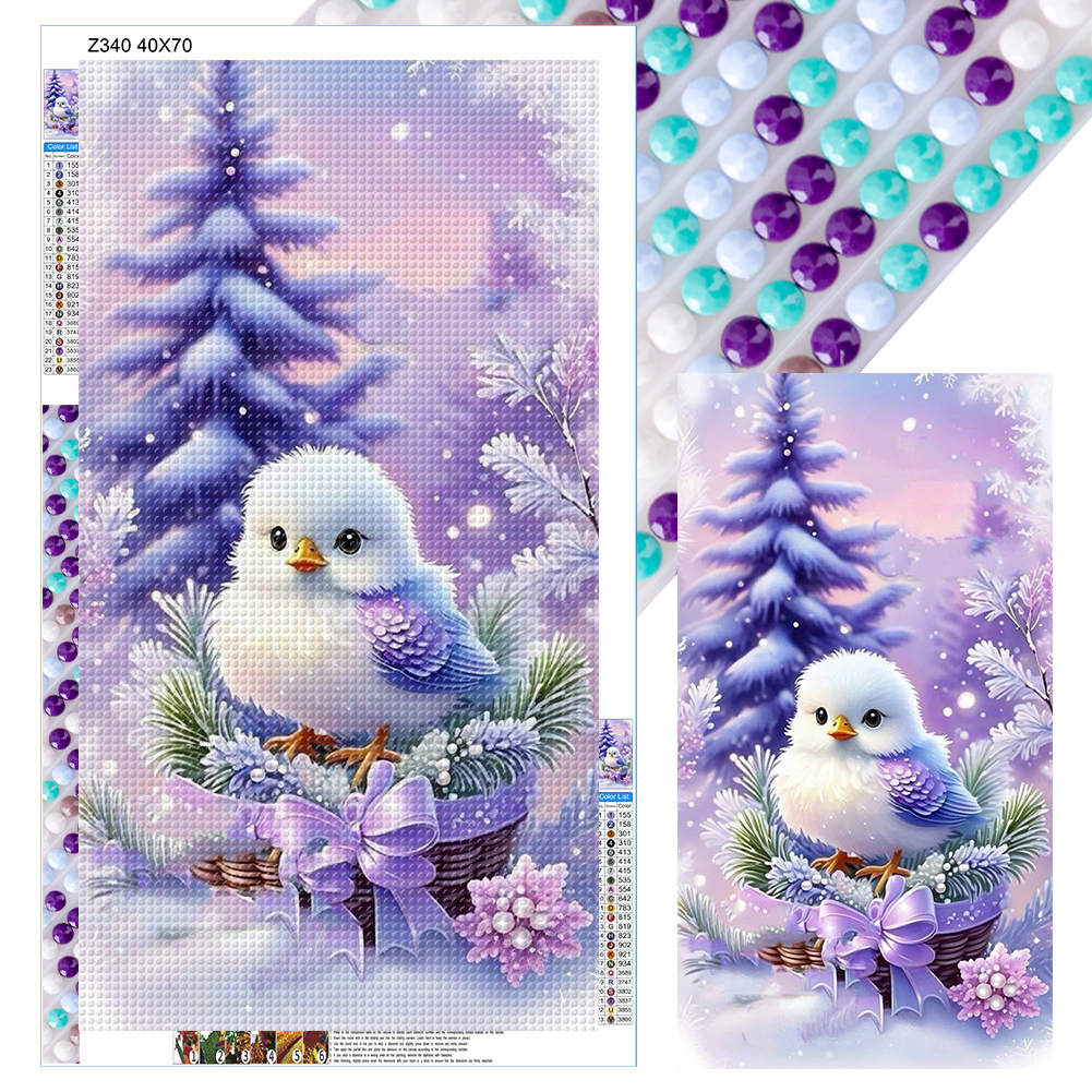 Flowers And Animals 40*70cm(canvas) full round drill diamond painting