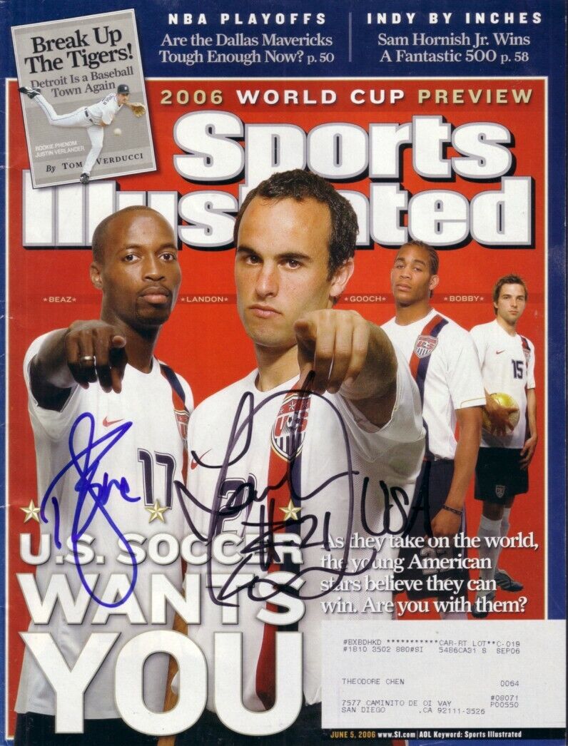 Landon Donovan DaMarcus Beasley signed autograph US Soccer SI Sports Illustrated