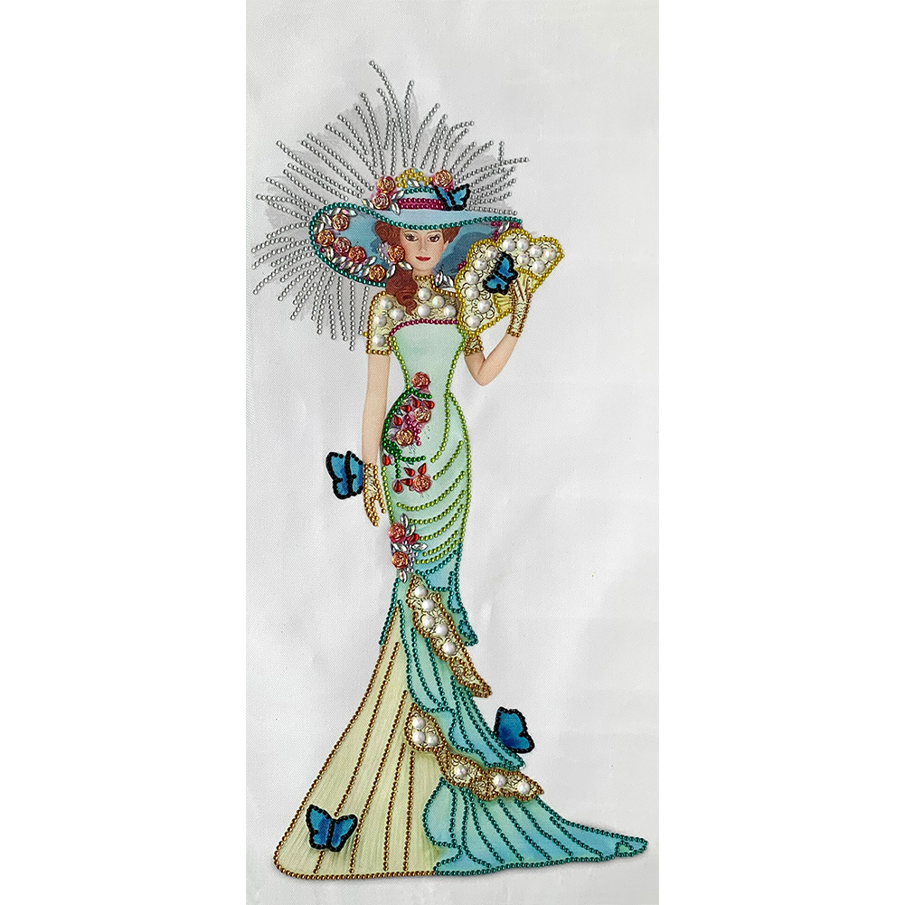 

30*30CM - Special Shaped Diamond Painting - Dress Lady, 501 Original