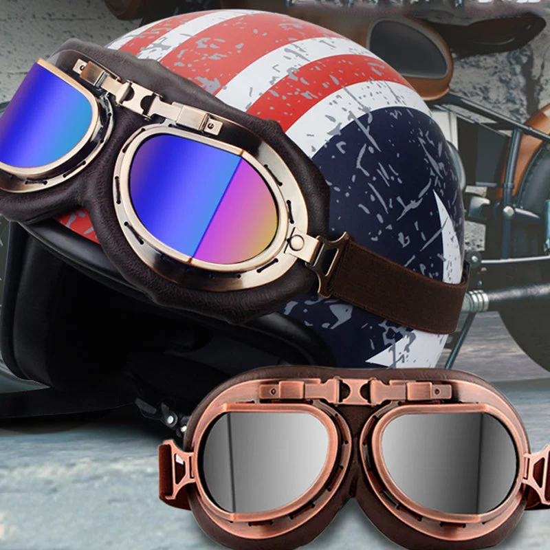 Vintage Steampunk Biker Goggles - vzzhome