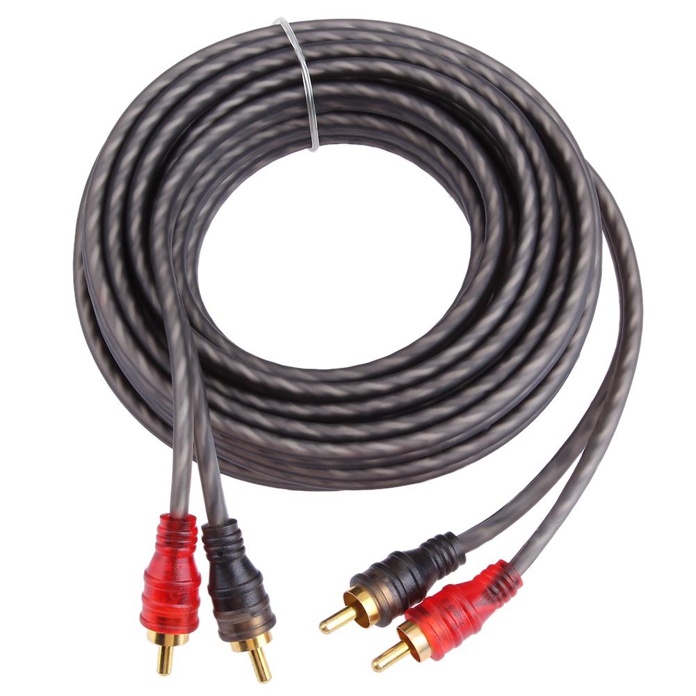 

5m/16ft High Fidelity 2 Male to 2 Male RCA Car Stereo Amplifier Audio Cable, 501 Original