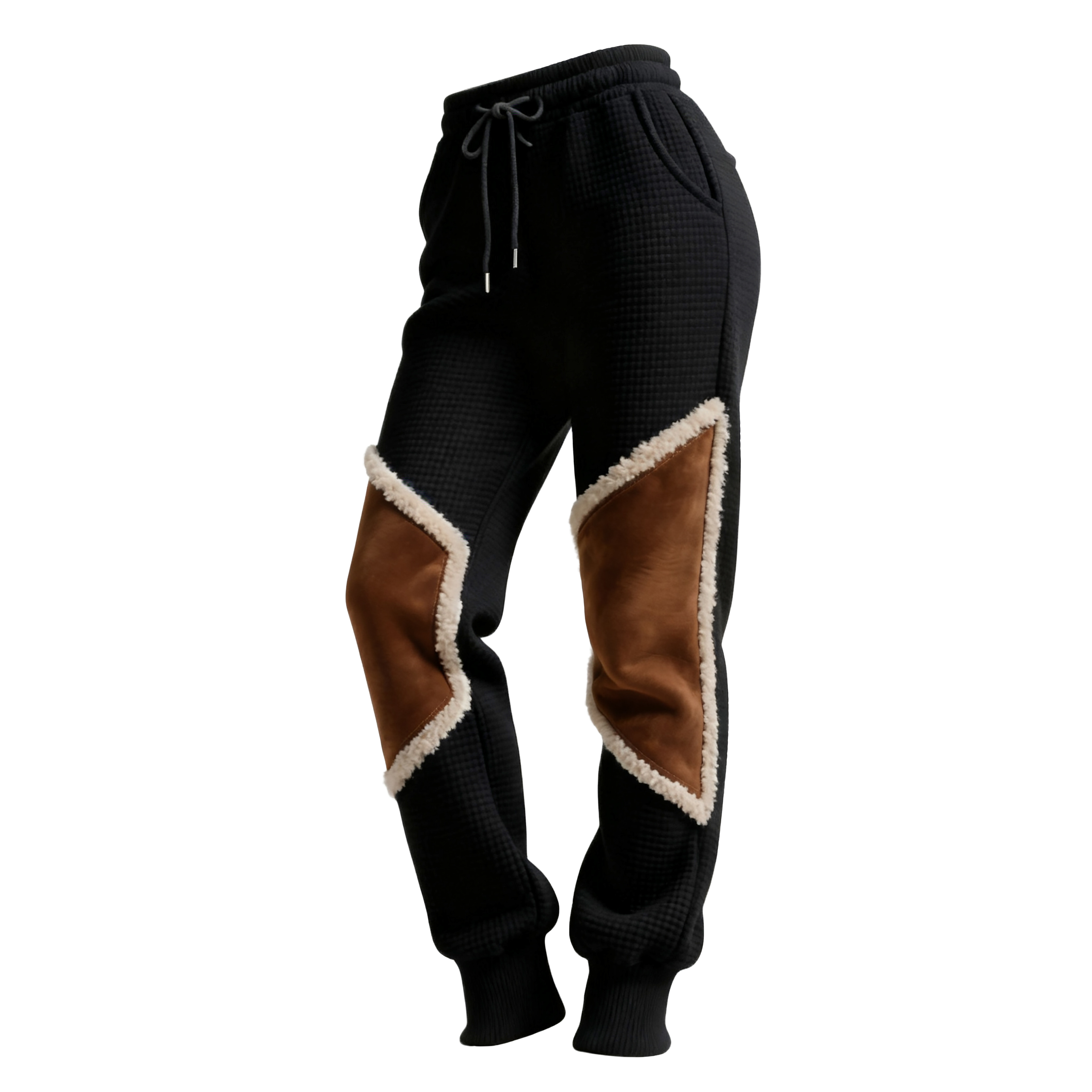  Cozy Winter Joggers with Contrast Panel Design