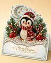 6pcs DIY Merry Chrismas Diamond Painting 3D Greeting Card