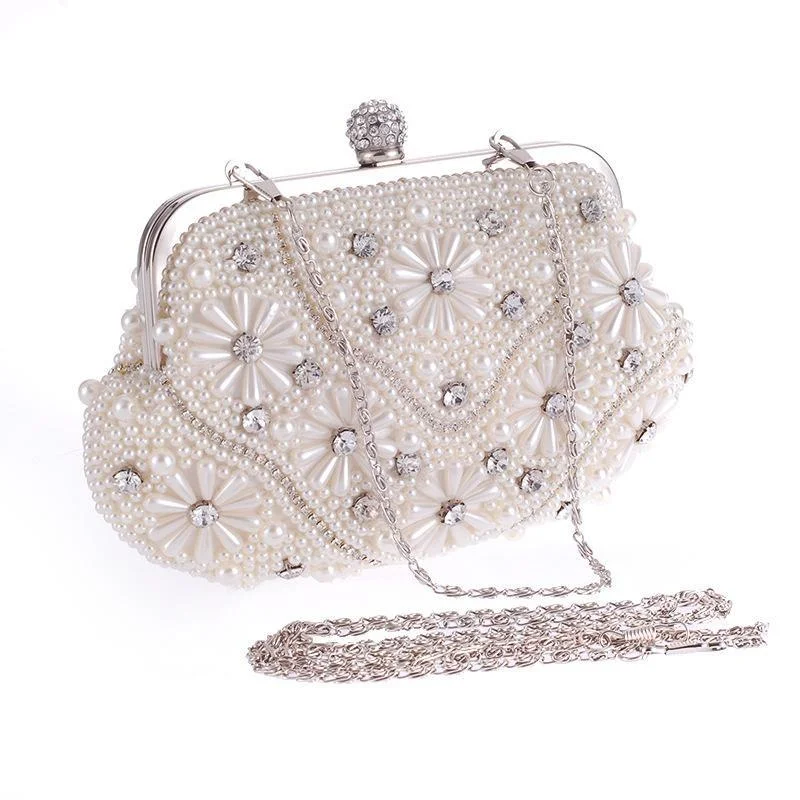 Luxury Crystal Diamond Day Clutch Evening Handbag-VESSFUL