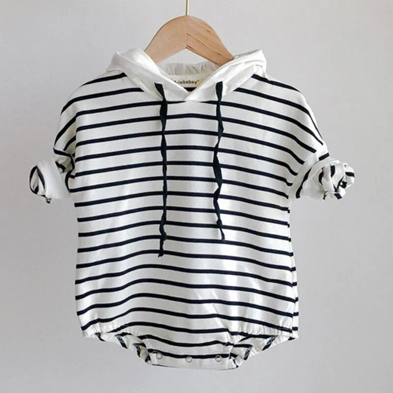Newborn Baby Boys Girls Long Sleeve Hooded Loving Heart Rompers Clothes 2020 Spring Autumn Baby Toddler Boys Girls Jumpsuits