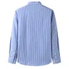  Gioiacombo&trade; Camicia a maniche lunghe a righe casual da uomo