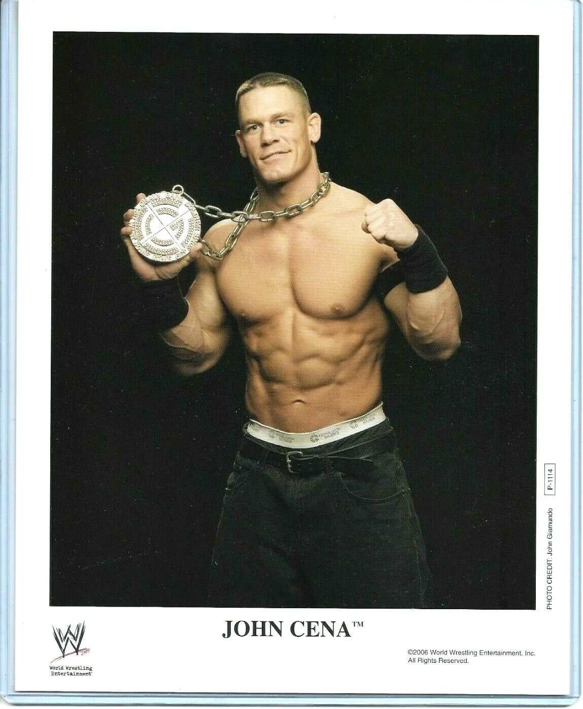 WWE JOHN CENA P-1114 OFFICIAL LICENSED AUTHENTIC ORIGINAL 8X10 PROMO Photo Poster painting RARE