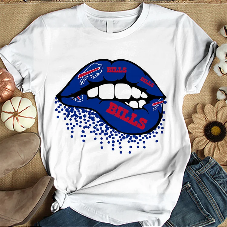 Buffalo Bills  Women's White Relaxed T-Shirt
