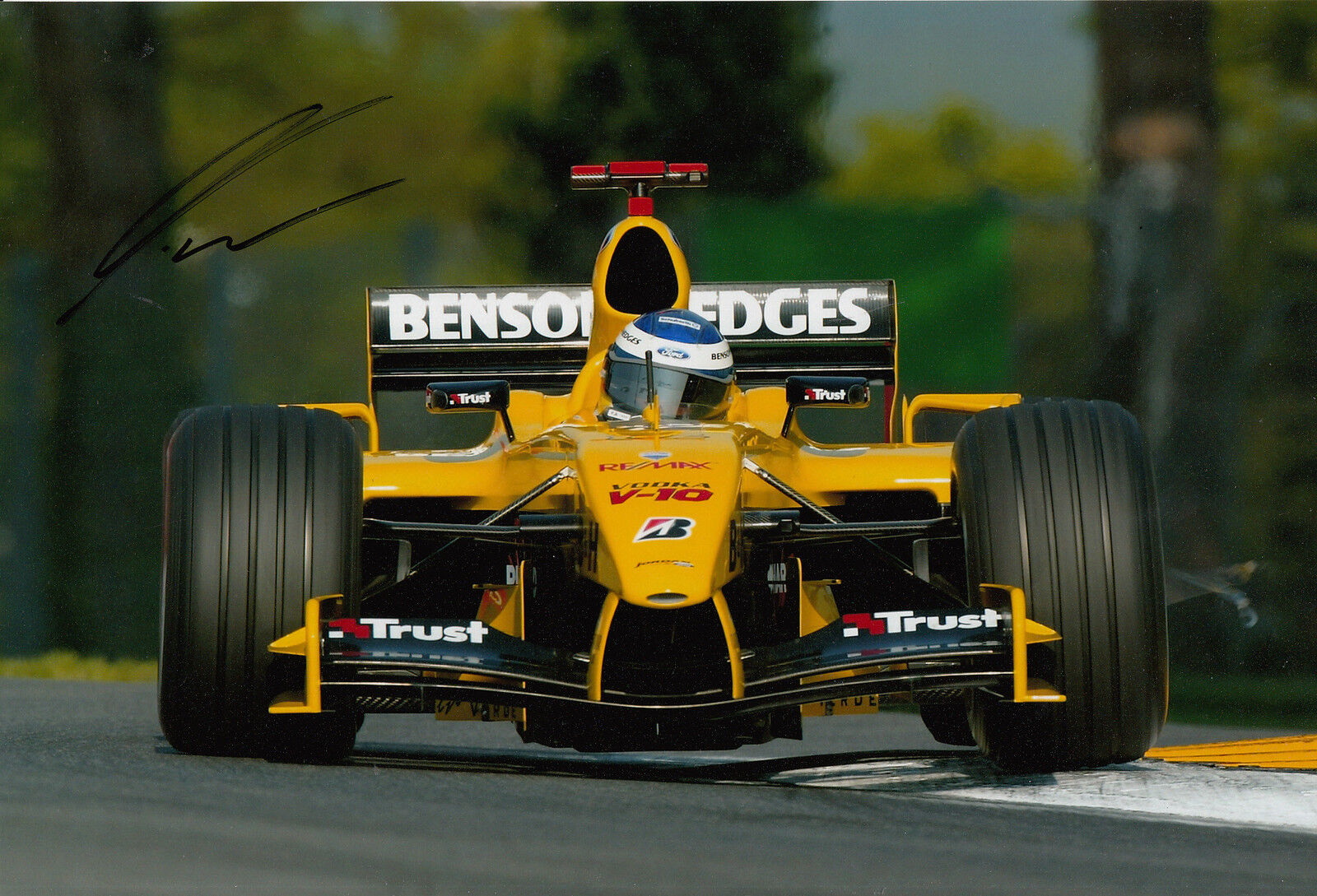 Nick Heidfeld Hand Signed Benson & Hedges Jordan Ford F1 12x8 Photo Poster painting.