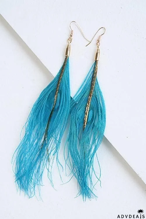 Peacock Feather Earring