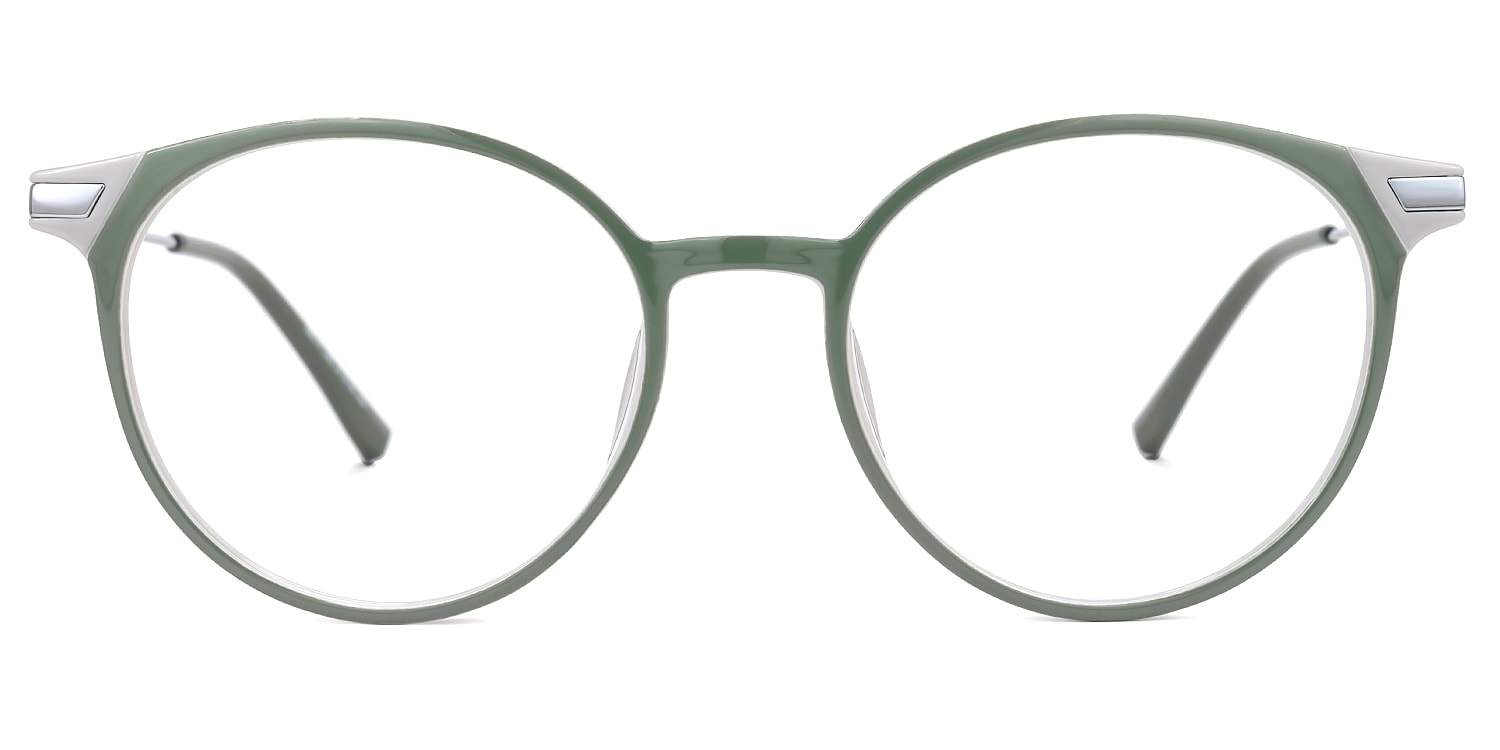 Dieppe Round Green Eyeglasses Vooglam Uk