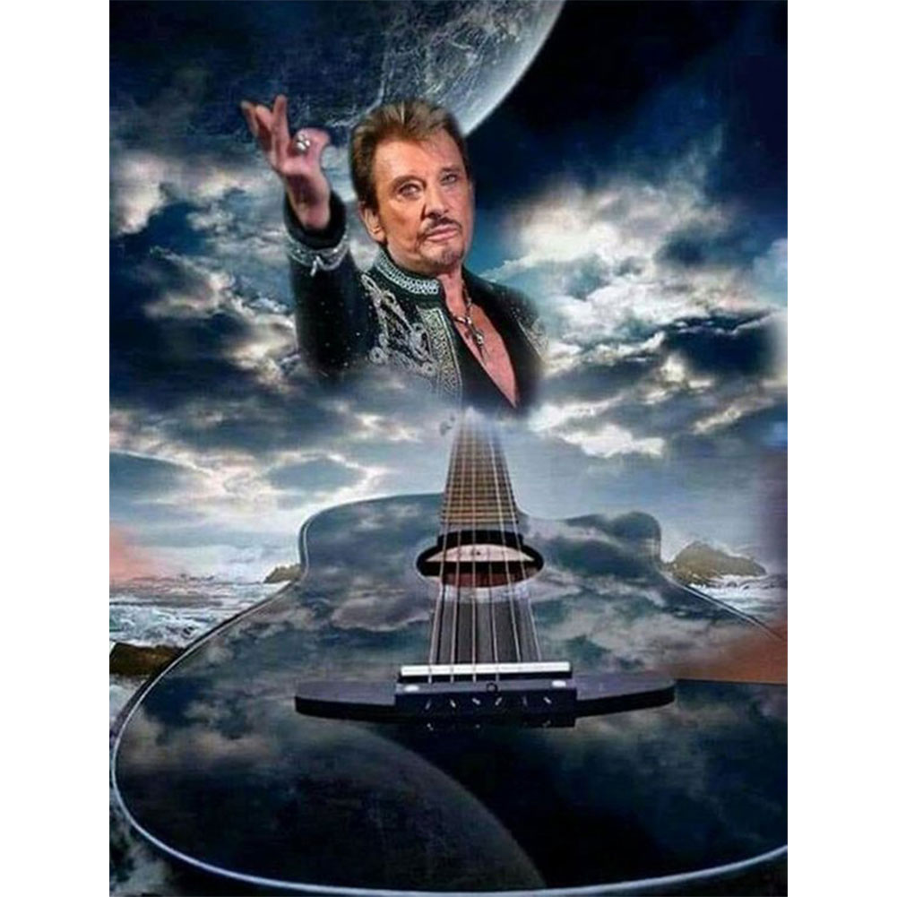 

Singer Johnny Hallyday - Round Drill Diamond Painting - 40*50CM, 501 Original
