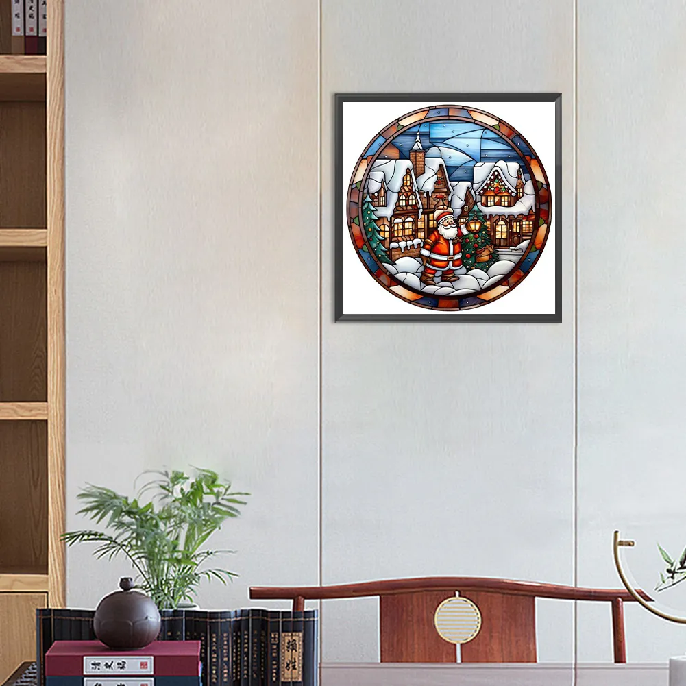 Full Round Diamond Painting 30*30cm - Snow House