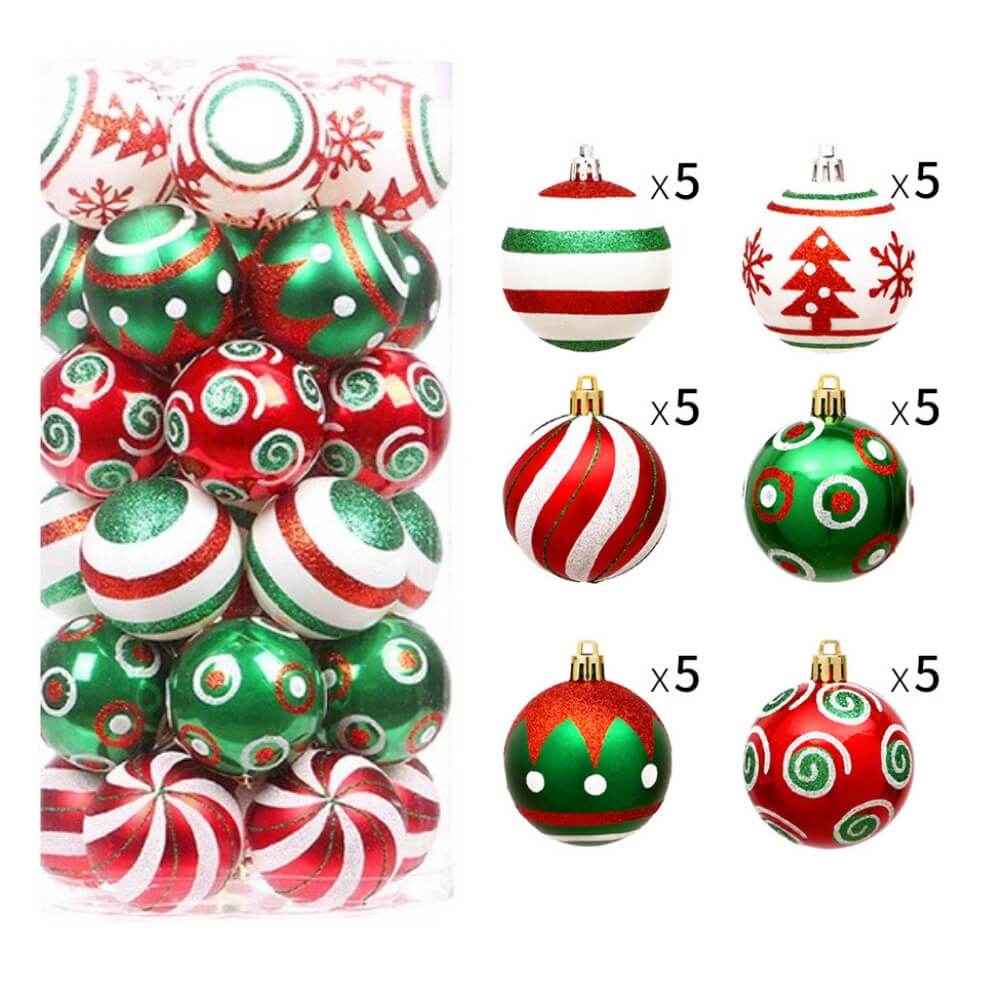 Christmas Balls Ornaments (30 PCS)