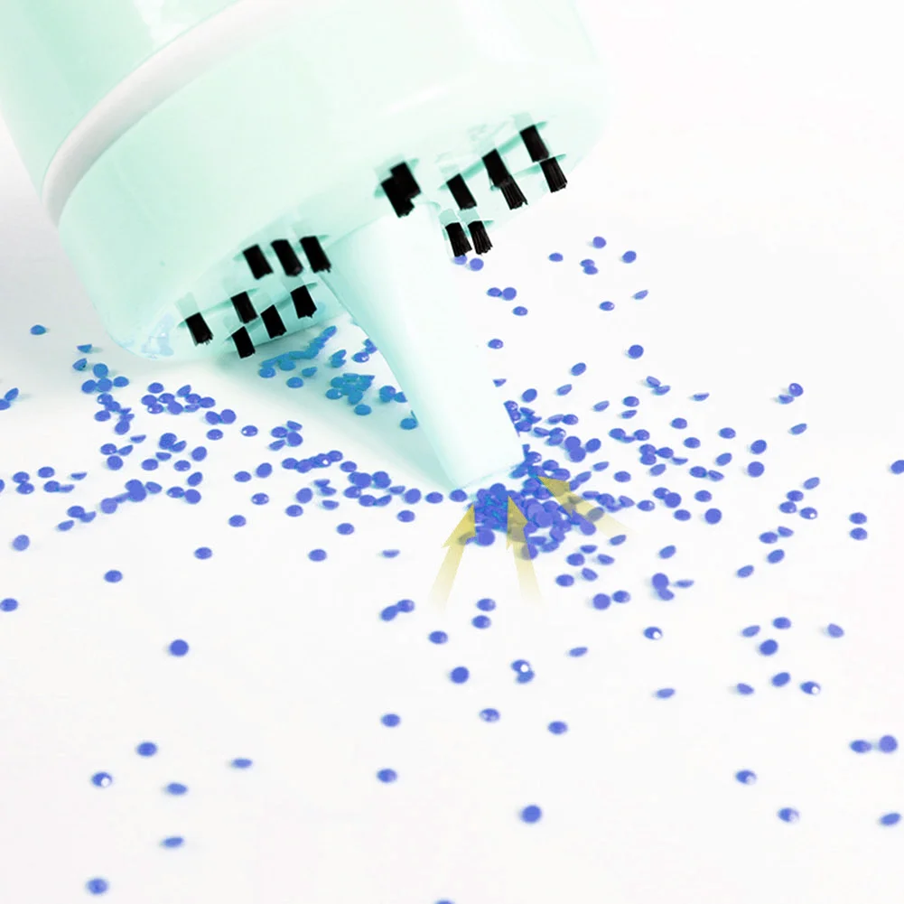 Portable Mini Dust Vacuum Desktop Cleaner Diamond Beads Sweeper