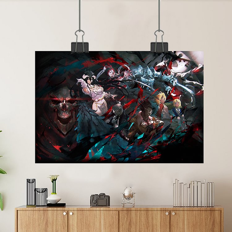 Overlord-Ainz Ooal Gown,Albedo,Shalltear Bloodfallen,Cocytus,Aura Bella Fiora,Mare Bello Fiore,Demiurge,Sebas Tian,/Custom Poster/Canvas/Scroll Painting/Magnetic Painting