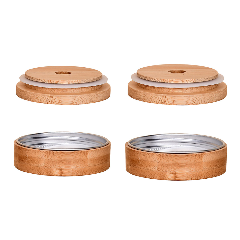 

Bamboo Mason Jar Storage Canning Lids Drinking Cup Covers Reusable Lid Cap, 501 Original