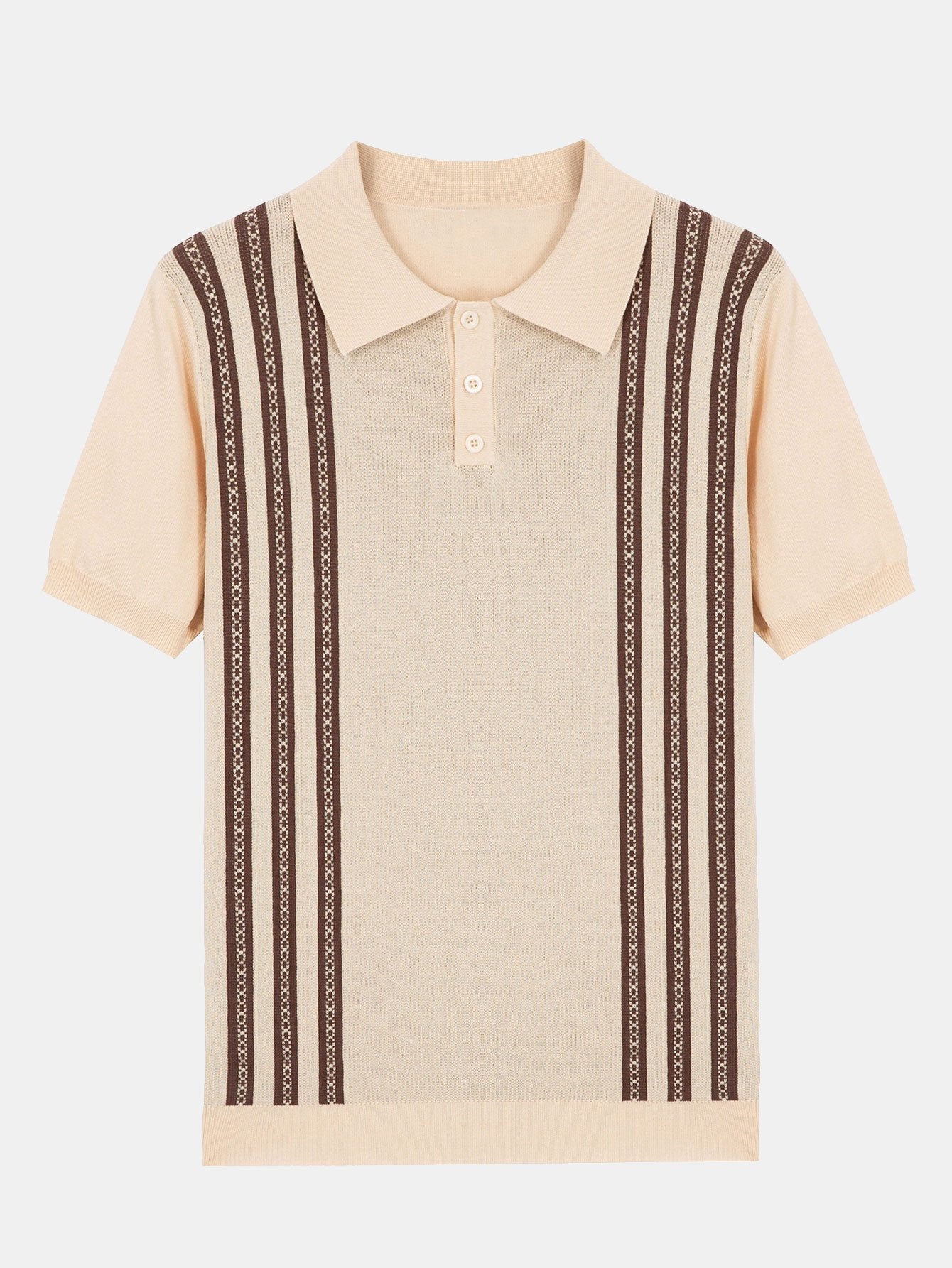 Striped Short Sleeve Sweater Polo